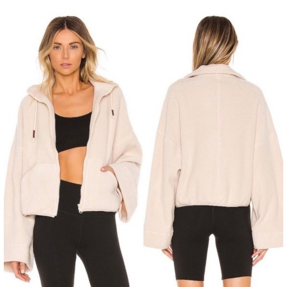 Free People Movement Women's Climb‎ High Fleece Jacket Cream Sz M